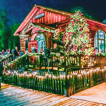 Templars Hall decorated for Christmas in the Park