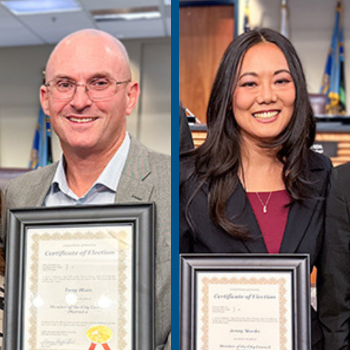 New Councilmembers Blain and Maeda