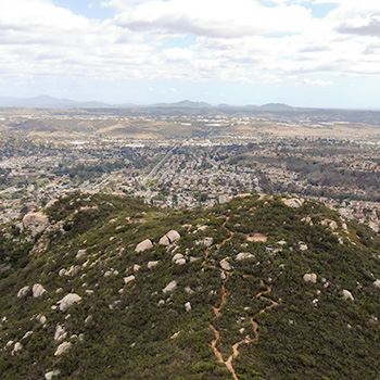 Twin Peaks open space looking out over south Poway
