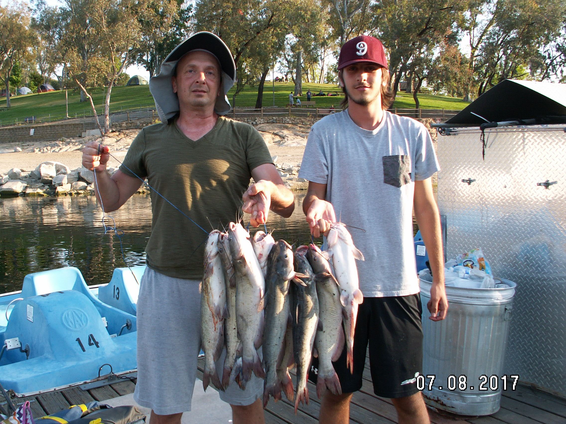 Brian and Mihailo Radibratovic July 8, Limits catfish, mackerel, log boom, Opening day