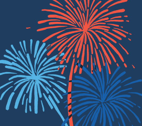 fourth of july fireworks graphic