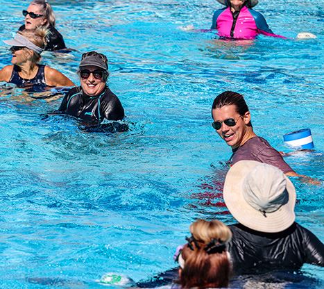 water exercise class at poway swim center