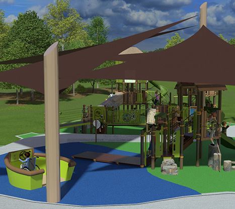 Lake Poway playground renovation design concept