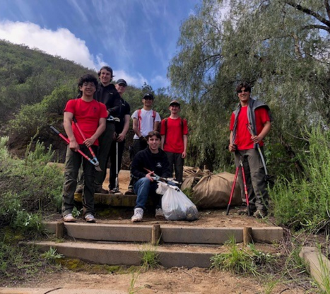 Ryan Stadtherr led a Scout project on Fisherman's Trail at Lake Poway