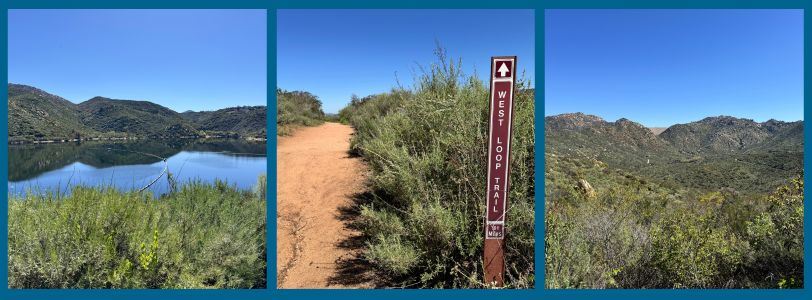 Views from West Loop trail include Lake Poway and Blue Sky Ecological Reserve