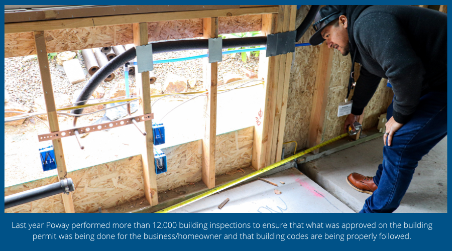 Last year Poway performed more than 12,000 building inspections